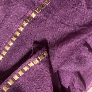 Kevia Purple embellished  lightweight sheer Scarf/ wrap